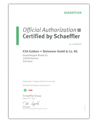 Download - Official Authorization Certified by Schaeffler